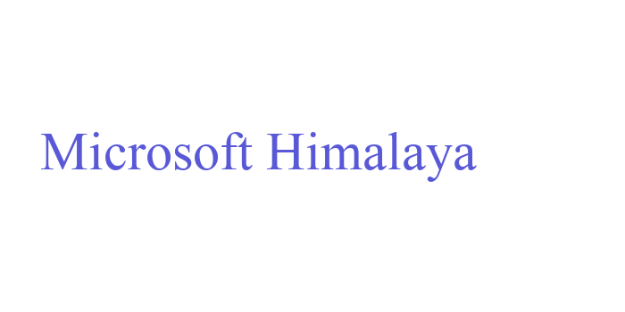 Microsoft Himalaya Font Download