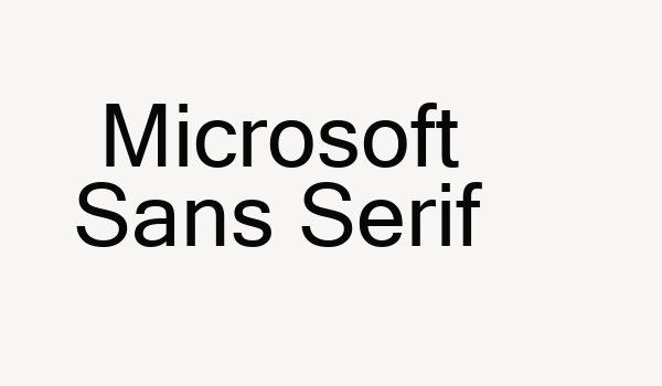 Microsoft Sans Serif Font