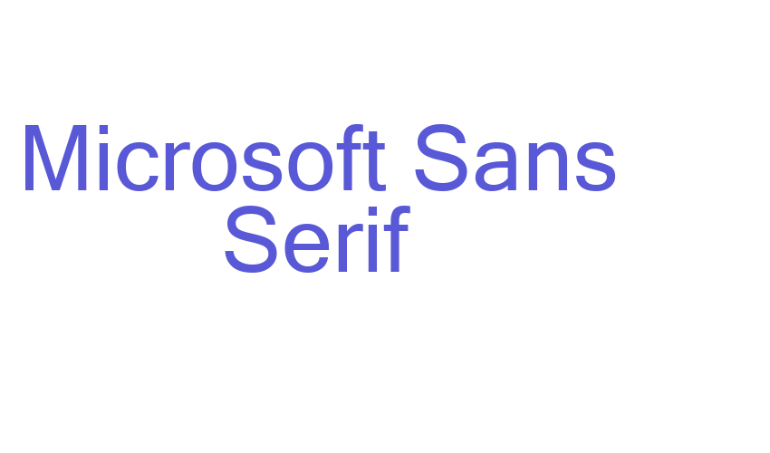 Microsoft Sans Serif Font Download