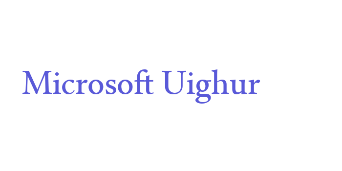 Microsoft Uighur Font