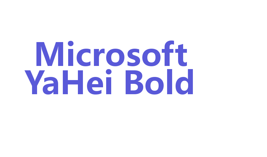 Microsoft YaHei Bold Font Download