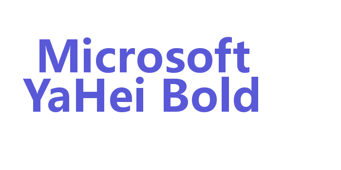 Microsoft YaHei Bold Font Download