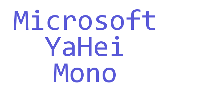 Microsoft YaHei Mono Font