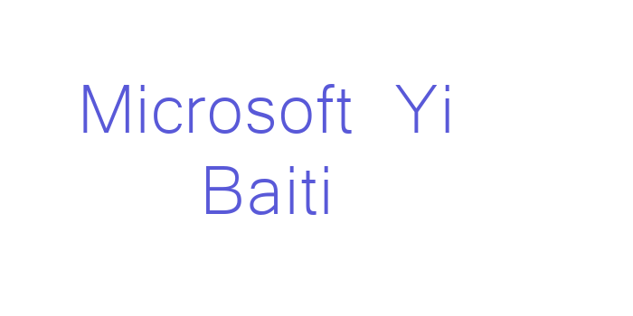 Microsoft Yi Baiti Font