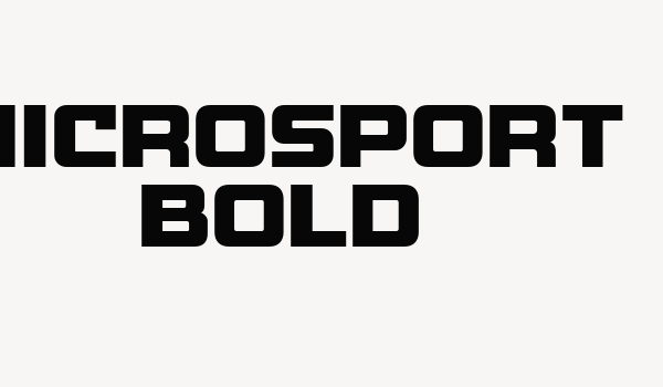 Microsport Bold Font