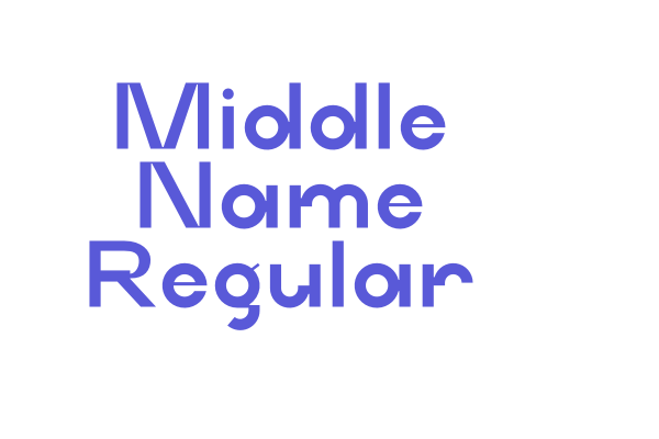 Middle Name Regular Font