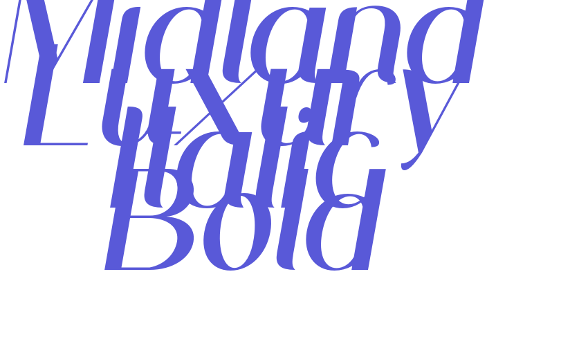 Midland Luxury Italic Bold Font Download