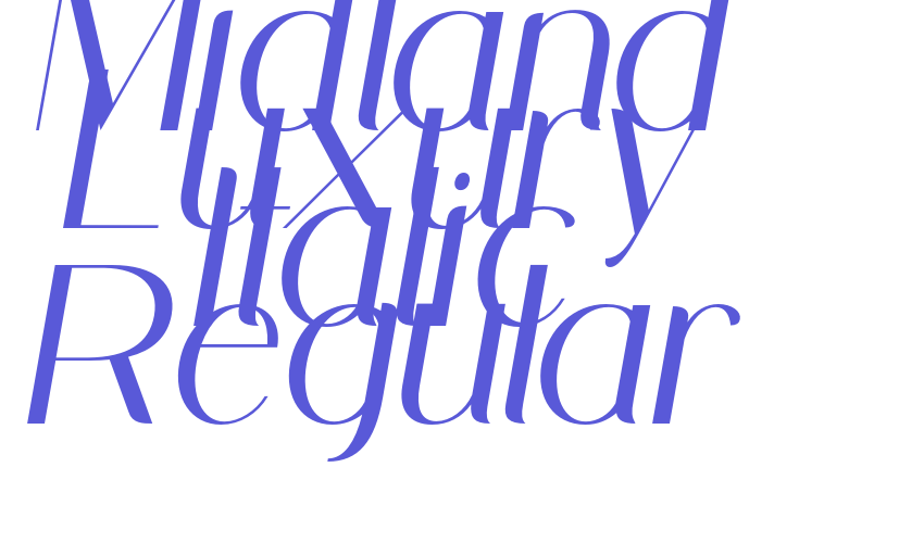 Midland Luxury Italic Regular Font Download