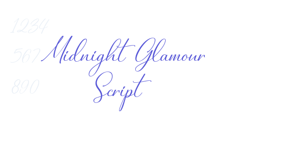 Midnight Glamour Script font free