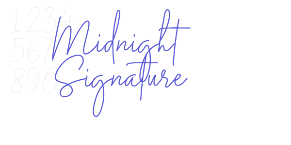 Midnight Signature font free