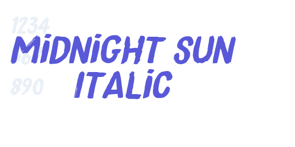 Midnight Sun Italic font free