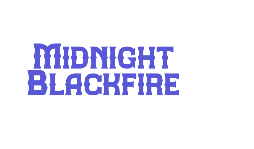 Midnight Blackfire Font Download