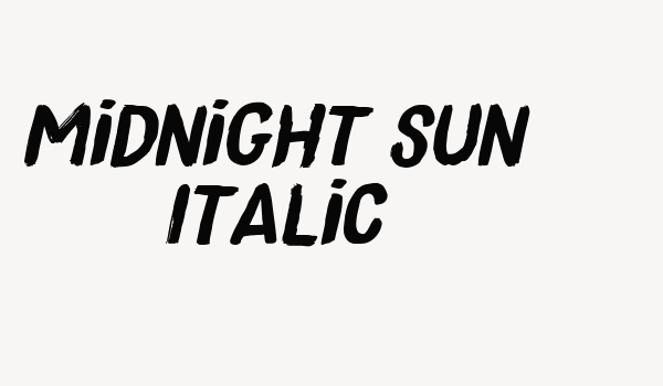 Midnight Sun Italic Font