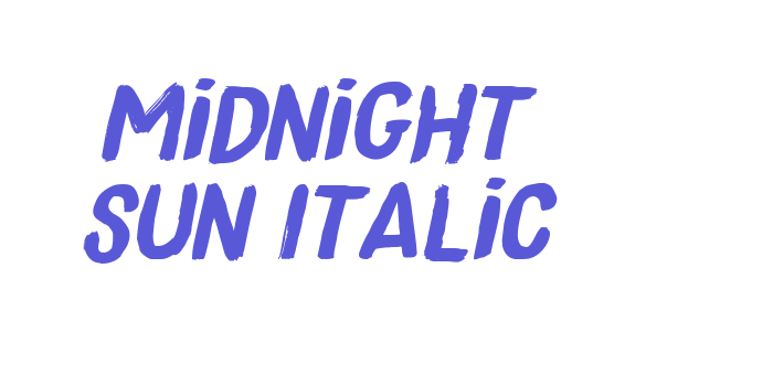 Midnight Sun Italic Font