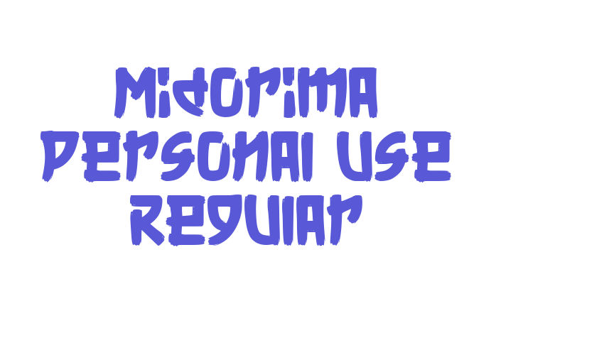 Midorima Personal Use Regular Font Download