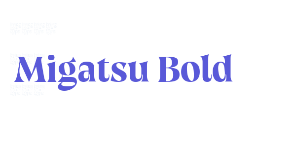 Migatsu Bold font free