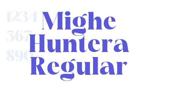 Mighe Huntera Regular font free