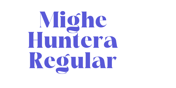 Mighe Huntera Regular Font Download