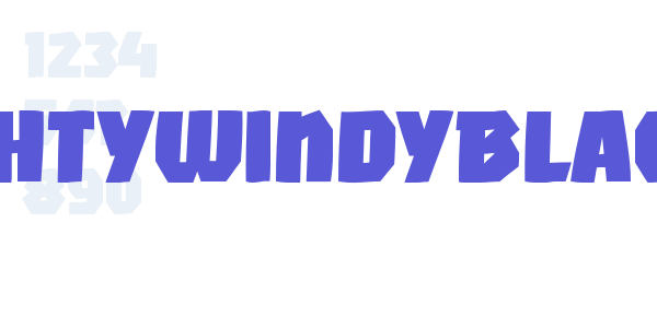 MightyWindyBlack font