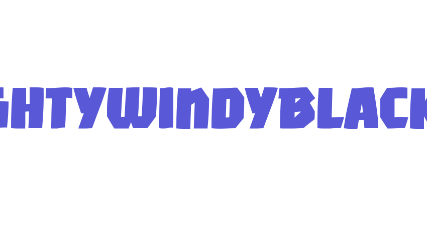 MightyWindyBlack Font