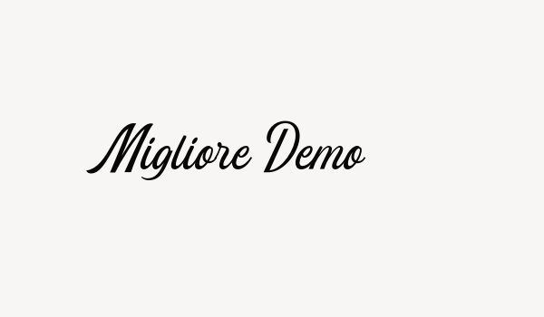 Migliore Demo Font