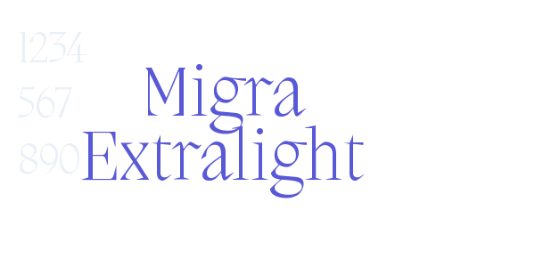 Migra Extralight font free