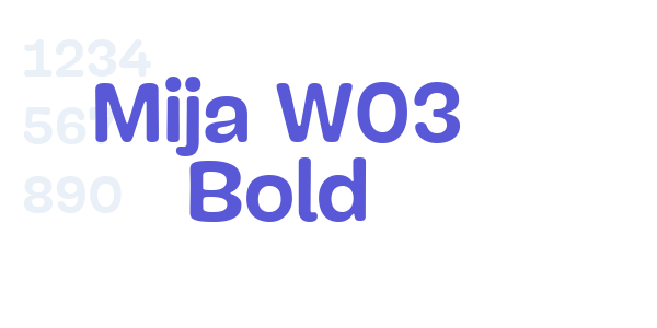 Mija W03 Bold font free