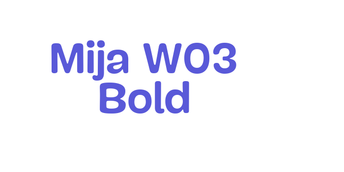 Mija W03 Bold Font Download