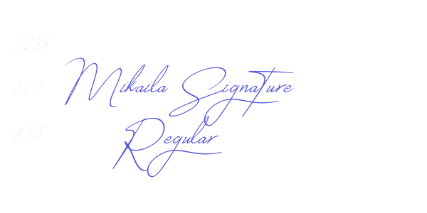 Mikaila Signature Regular font