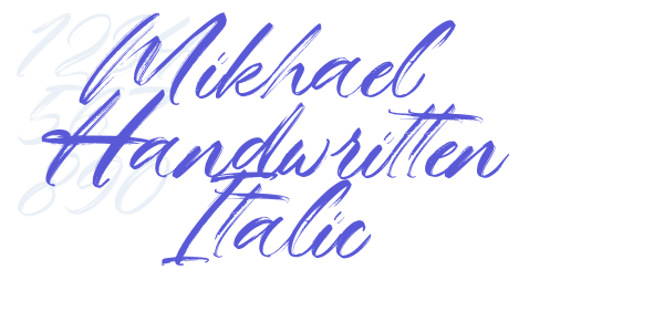 Mikhael Handwritten Italic font