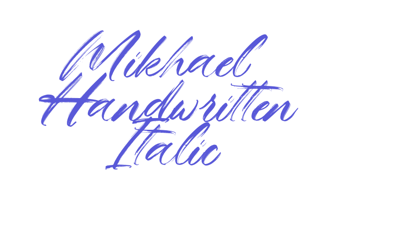 Mikhael Handwritten Italic Font