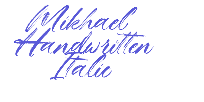 Mikhael Handwritten Italic Font Download