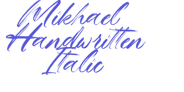 Mikhael Handwritten Italic Font