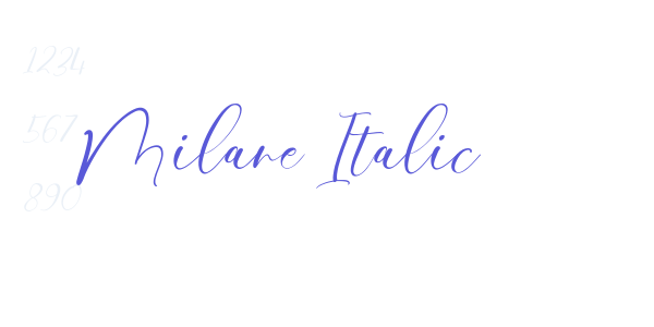 Milane Italic font