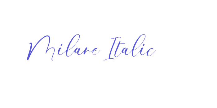 Milane Italic Font Download