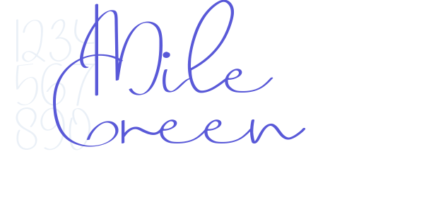 Mile Green font