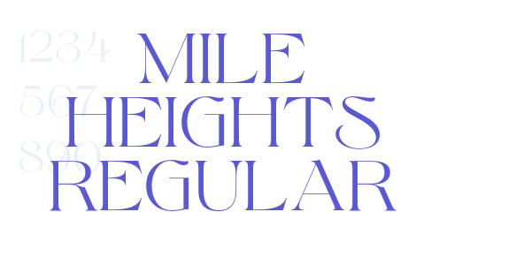 Mile Heights Regular font free