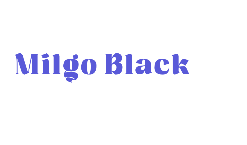 Milgo Black Font