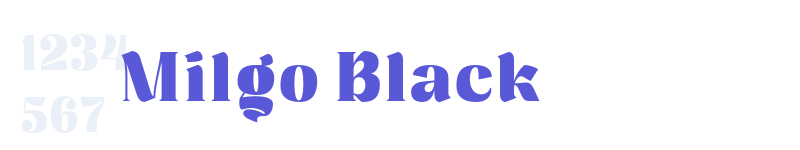 Milgo Black-related font