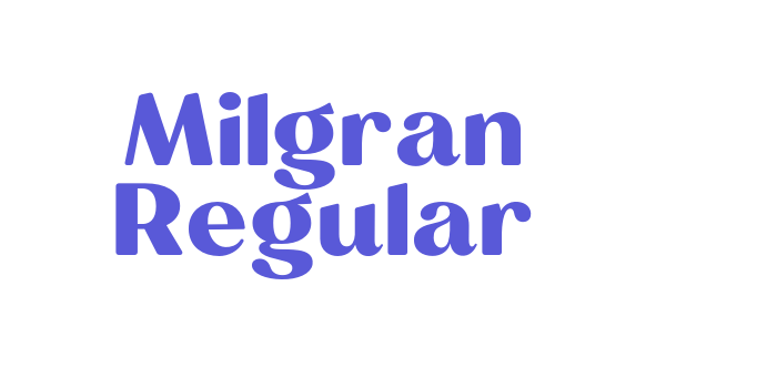 Milgran Regular Font Download