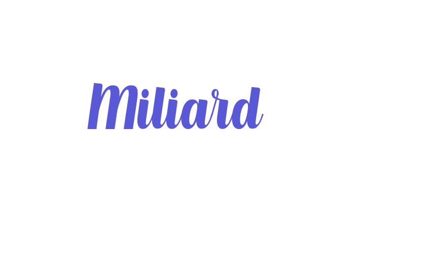 Miliard Font Download