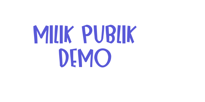 Milik Publik Demo Font Download