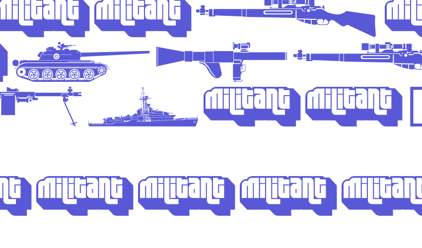 Military dingbats (demo)    Fenotype Font Download