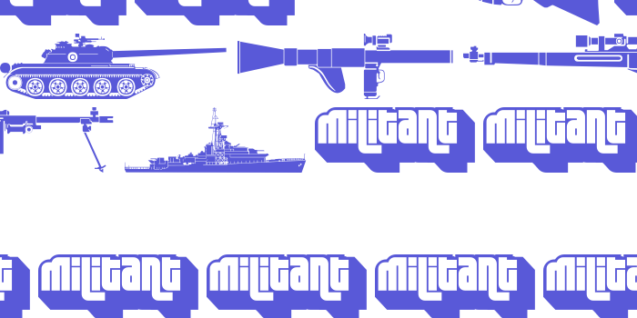 Military dingbats (demo)    Fenotype Font Download