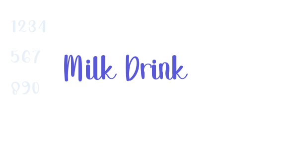 Milk Drink font free