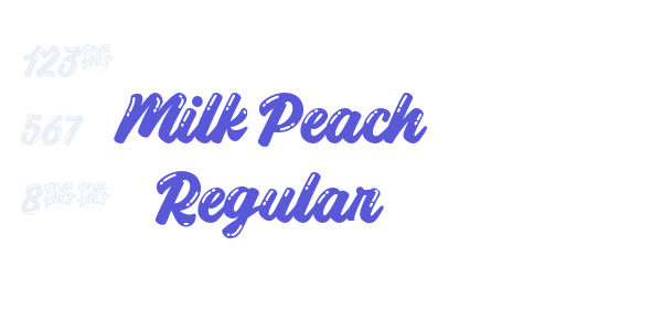 Milk Peach Regular font free