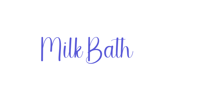 Milk Bath Font Download