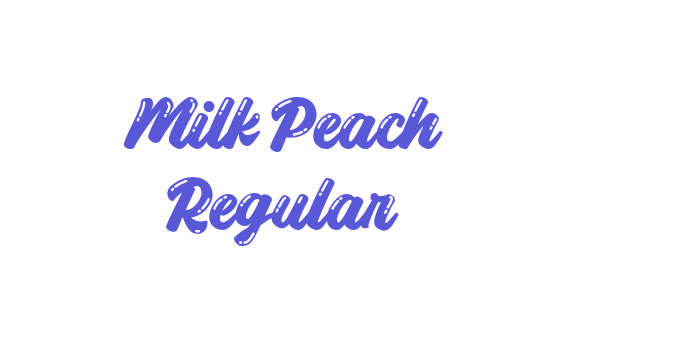 Milk Peach Regular Font Download