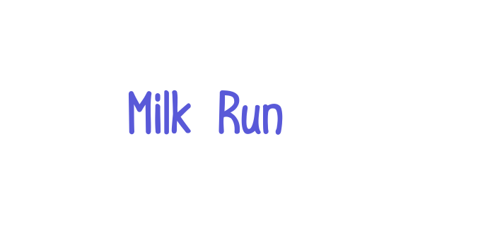 Milk Run Font Download