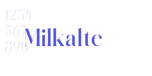 Milkalte font